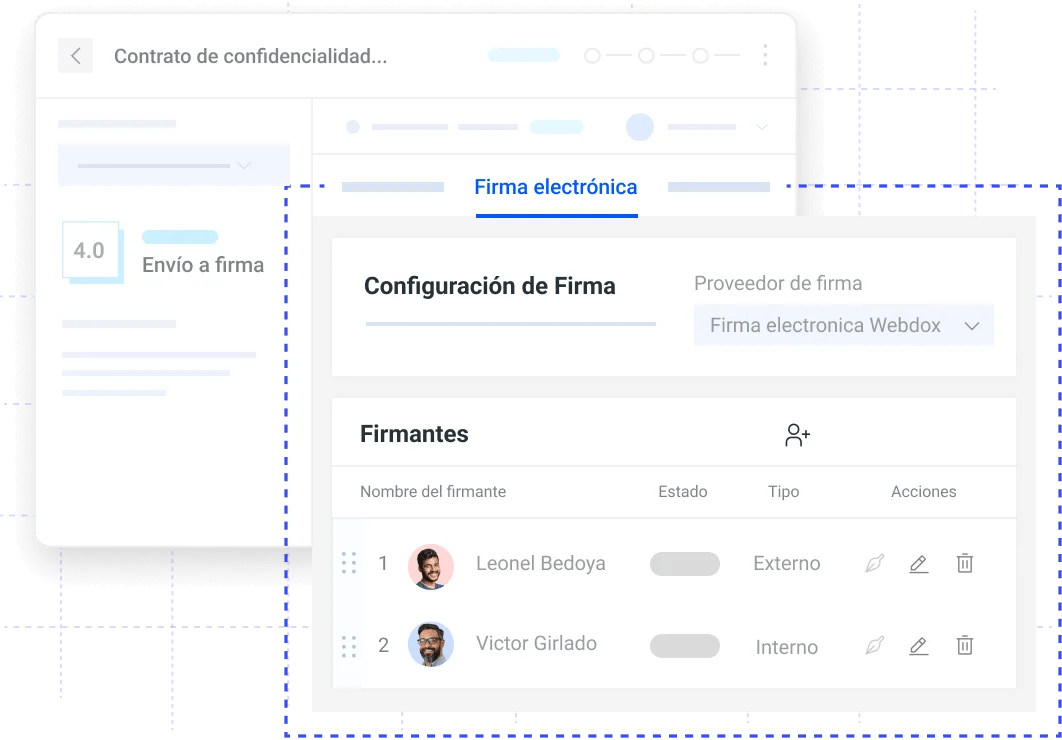 Firma con flujos de trabajo 